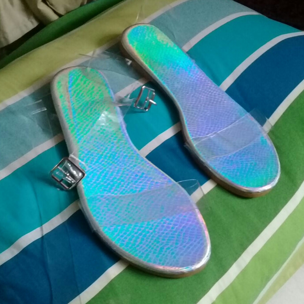 Clear strap sandals
